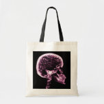 X-RAY SKULL BRAIN - PINK TOTE BAG