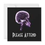 X-RAY SKULL BRAIN - PURPLE invitations
