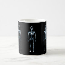 X-Ray Vision Blue Single Skeleton Coffee Mug