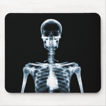 X-Ray Vision Blue Single Skeleton Mouse Mats