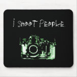 X-RAY VISION CAMERA BLACK GREEN - I Shoot People mousepads