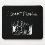 X-RAY VISION CAMERA BLACK WHITE - I Shoot People mousepads
