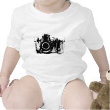 X-RAY VISION CAMERA BLACK & WHITE TEE SHIRT