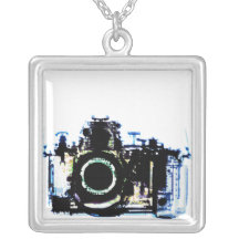 X-RAY VISION CAMERA - ORIGINAL BLUE PERSONALISED NECKLACE