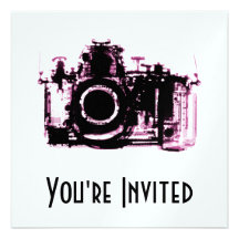 X-RAY VISION CAMERA - PINK PERSONALIZED INVITE