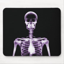 X-Ray Vision Purple Single Skeleton Mouse Mat