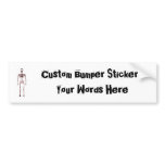 X-Ray Vision Single Skeleton White Red bumper stickers