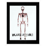 X-Ray Vision Single Skeleton White Red Invitations