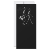 X-RAY VISION SKELETON COUPLE TRAVELING B&W