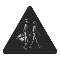 X-RAY VISION SKELETON COUPLE TRAVELING B&W