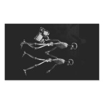 X-RAY VISION SKELETON COUPLE TRAVELING B&W