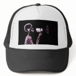 X-RAY VISION SKELETON ON MEGAPHONE -PINK hats
