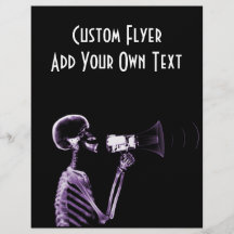 X-RAY VISION SKELETON ON MEGAPHONE - PURPLE FULL COLOR FLYER