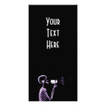 X-RAY VISION SKELETON ON MEGAPHONE - PURPLE photo cards