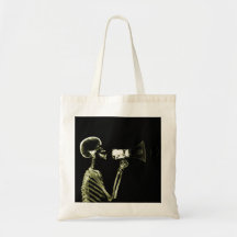 X-RAY VISION SKELETON ON MEGAPHONE - YELLOW BAGS