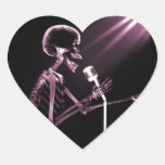 X-RAY VISION SKELETON SINGING ON RETRO MIC - PINK STICKER