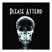 X-RAY VISION SKELETON SKULL - ORIGINAL PERSONALIZED INVITATIONS