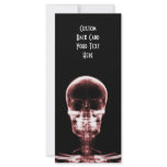 X-RAY VISION SKELETON SKULL - RED rack cards