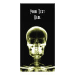 X-RAY VISION SKELETON SKULL - YELLOW photo cards