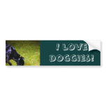 Xander at Night copy, I love doggies! Bumper Sticker