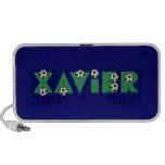 Xavier in Soccer Green Notebook Speakers