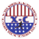 XC CROSS COUNTRY PATRIOTIC USA COLORS stickers