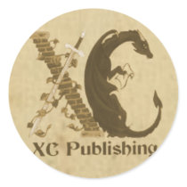 XC Publishing Logo - Old World Elegance Round Sticker