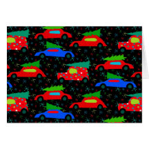 Xmas Cars Greeting Card