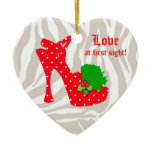 Xmas Fashion shoe lover ornament gift purple zebra