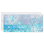 Xmas Gift Certificates Spa Blue Snow Jewellery rack cards