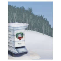 xmas hive in snow flyer design