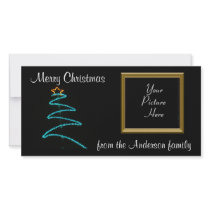 xmas light tree photo card