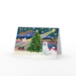 Xmas Magic-Akita White1 cards