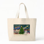 Xmas Magic-American Eskimo Dog bags