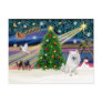 Xmas Magic-American Eskimo Dog Post Card
