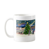Xmas Magic-Aussie Cattle Dog pair Mugs