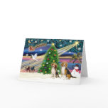 Xmas Magic Beagle Pair cards