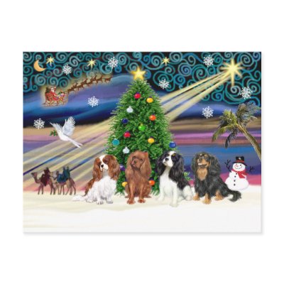 Xmas Magic-Cavalier Quad Post Cards