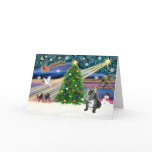 Xmas Magic-French Bulldog (BW) cards