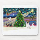 Xmas Magic-Jack Russell pup mousepads