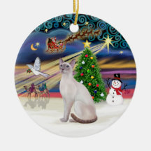 Xmas Magic - Lilac Point Siamese Ornament