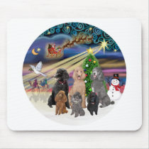 Xmas Magic (R) - 6 Standard Poodles Mouse Pad