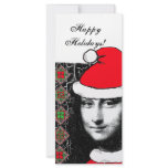 Xmas Mona Lisa rack card rack cards