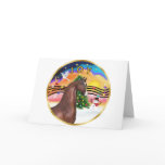 Xmas Music 2 - Brown Arabian Horse cards