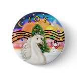 Xmas Music 2 - White Arabian Horse buttons