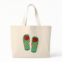 Xmas Party Flip Flops Tote Bags