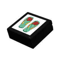Xmas Party Flip Flops Trinket Boxes