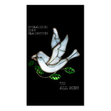 xmas peace business card