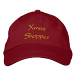 Xmas Shopper Cap / Hat embroidered hats