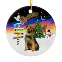 Xmas Signs - Border Terrier Christmas Ornament